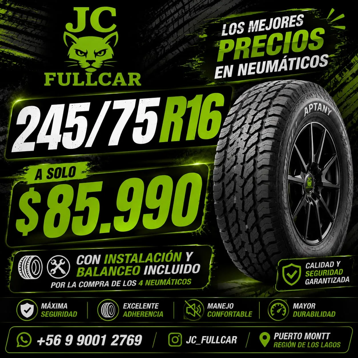 Oferta de neumático Fortune 245 75 R16