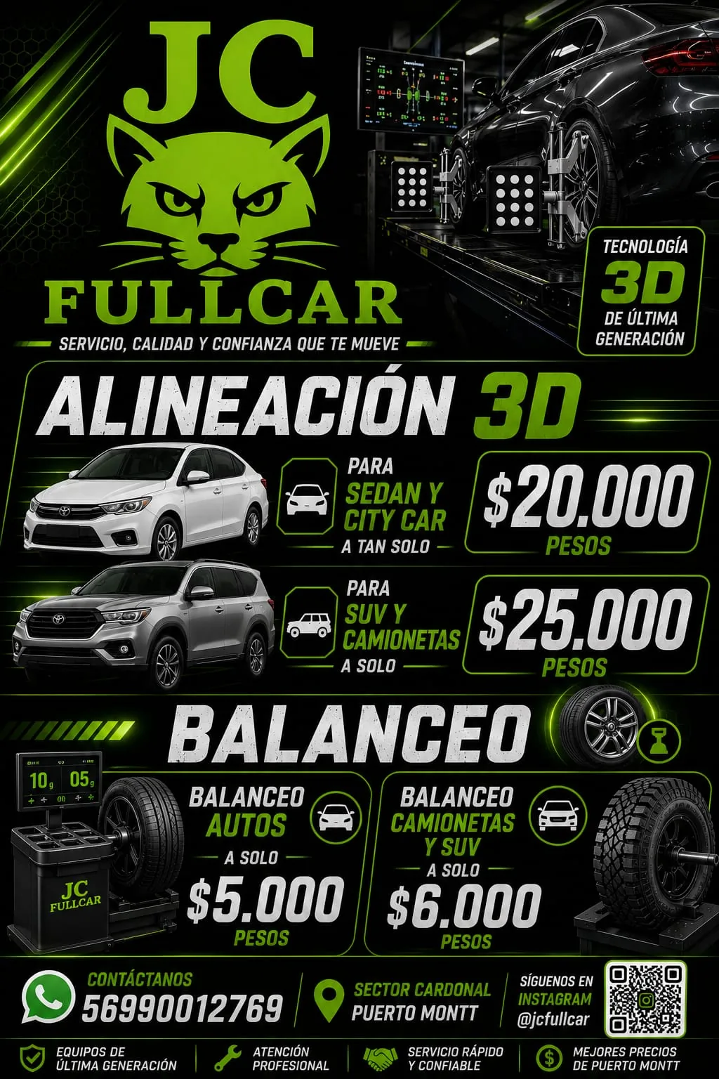 Promoción destacada de alineación 3D de JC Full Car